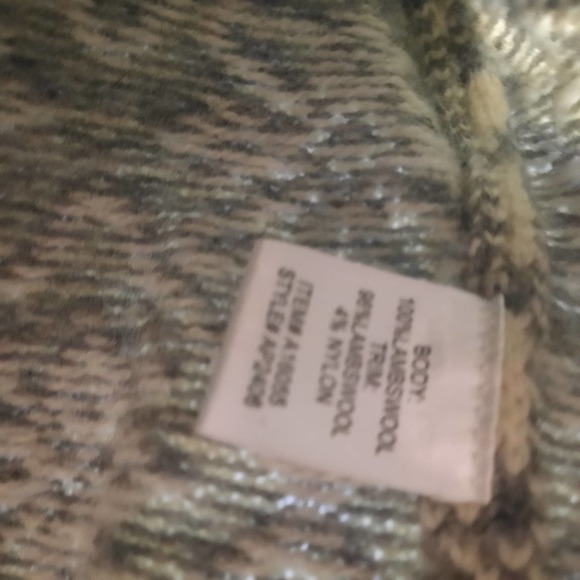 VTG Appleseed 100% Lambswool CreamGrayPink Snowflake Nordic Faire Isle Sweater M - Picture 4 of 4